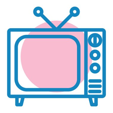 Televizyon. Web simgesi basit illüstrasyon