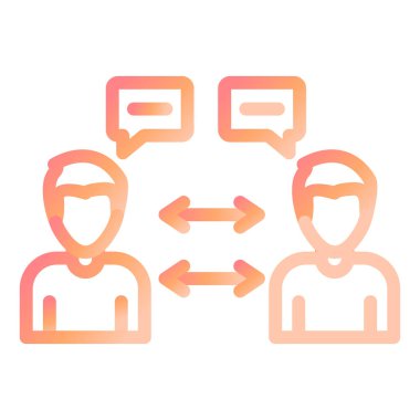 Haberleşme. Web simgesi basit illüstrasyon 