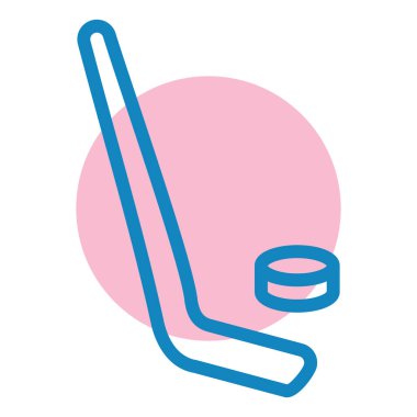 Hokey. Web simgesi basit illüstrasyon