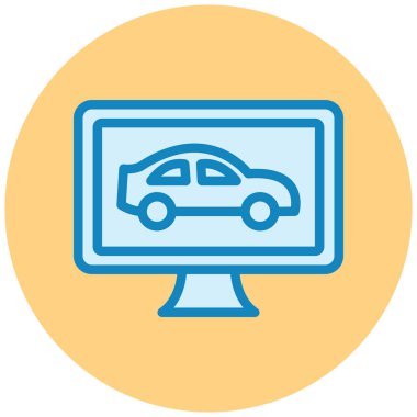 - Araba. Web simgesi basit illüstrasyon