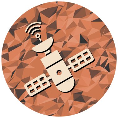 kablosuz iletişim simgesi. Web için uydu vektör simgelerinin düz çizimi