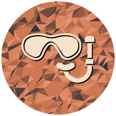 Bir scuba simgesinin vektör çizimi