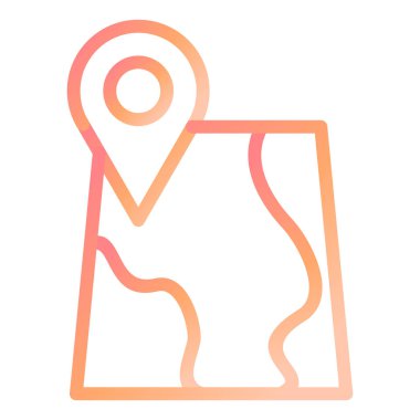 Harita. Web simgesi basit illüstrasyon 