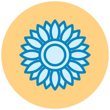 Çiçek. Web simgesi basit illüstrasyon