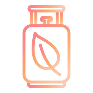 Biyolojik gaz simgesi, vektör illüstrasyonu basit tasarım