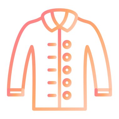 Ceket. Web simgesi basit illüstrasyon