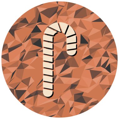 Çubuk şeker ikonu. Web için çikolatalı lolipop vektör simgelerinin düz çizimi