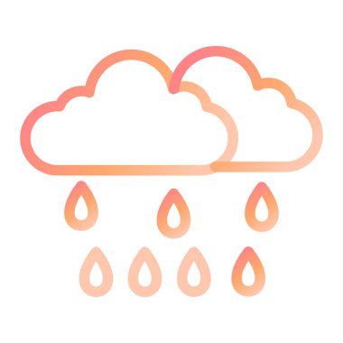 Fırtına var. Web simgesi basit illüstrasyon 