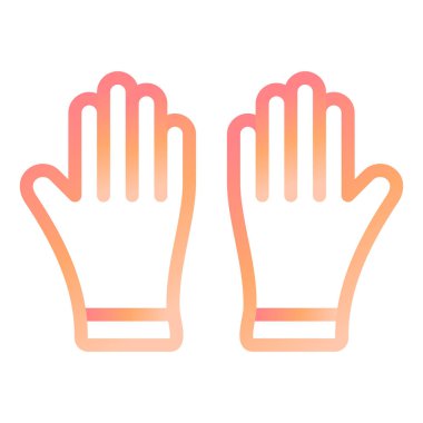 Eldiven simgesi vektör illüstrasyonu