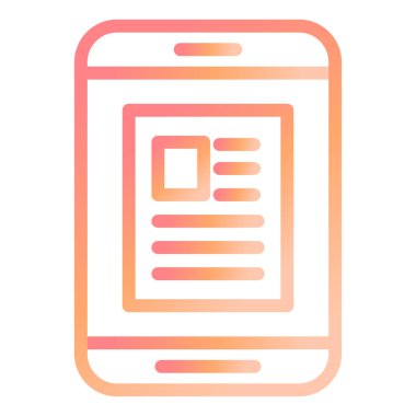 Online Haberler. Web simgesi basit illüstrasyon 