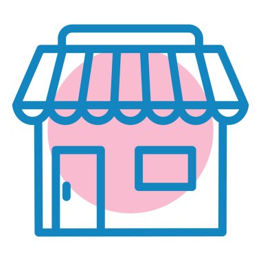 Dükkan. Web simgesi basit illüstrasyon