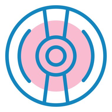 Robot vakum simgesi, vektör illüstrasyonu basit tasarım