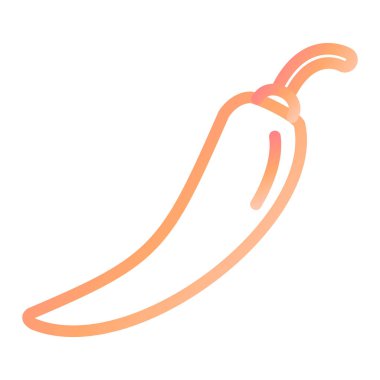 Kırmızı biber. Web simgesi basit illüstrasyon 