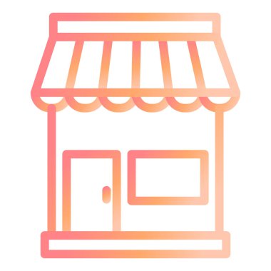 Dükkan. Web simgesi vektör illüstrasyonu