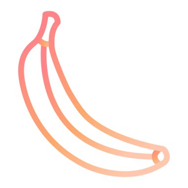 Muz. Web simgesi basit illüstrasyon 