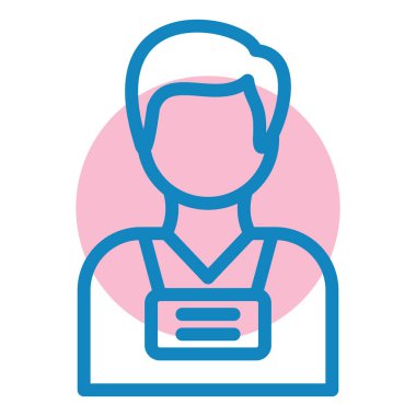 Kadın. Web simgesi basit illüstrasyon