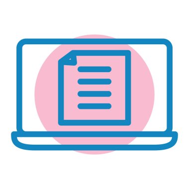 dizüstü bilgisayar dosyası, vektör illüstrasyonu