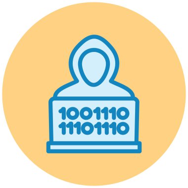 Bir kişi simgesinin vektör illüstrasyonu