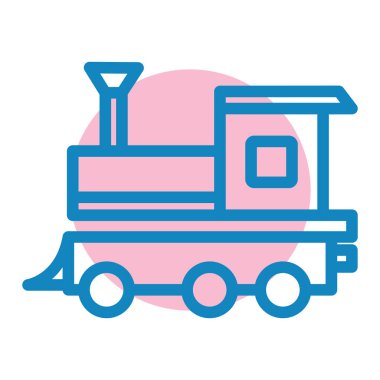 tren. Web simgesi basit illüstrasyon