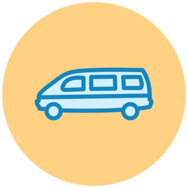 Otobüs. Web simgesi basit illüstrasyon