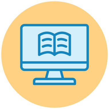 Kitap. Web simgesi basit illüstrasyon