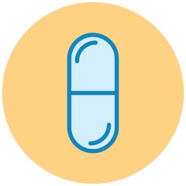 Kapsül. Web simgesi basit illüstrasyon