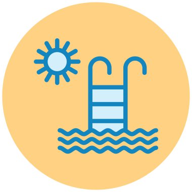 Su. Web simgesi basit illüstrasyon