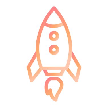 Uzay gemisi. Web simgesi basit illüstrasyon 