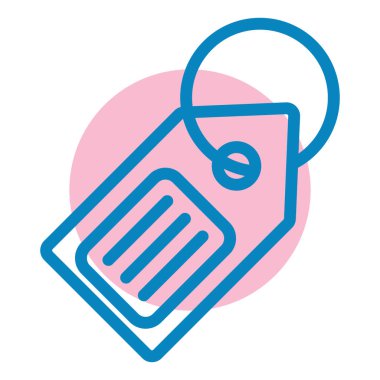 Alışveriş etiketi. Basit illüstrasyon