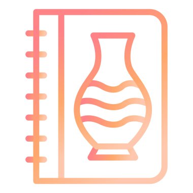 Müze kitabı. Web simgesi basit tasarım