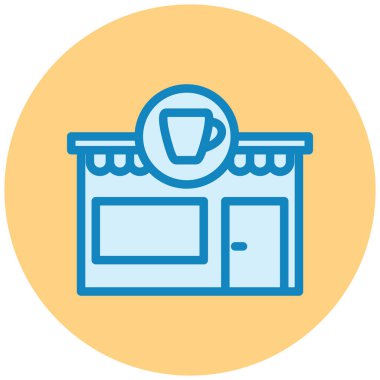 Kahve dükkanı. Basit tasarım