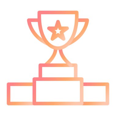 Kupa. Web simgesi basit illüstrasyon 