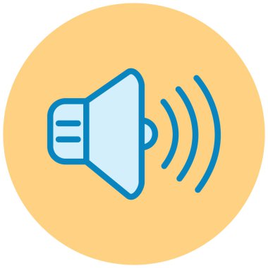 Konuşmacı. Web simgesi basit illüstrasyon