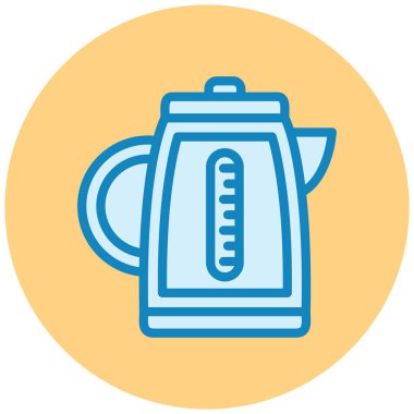 Çay makinesi simgesi, vektör illüstrasyonu