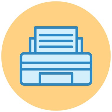 Yazıcı. Web simgesi basit tasarım