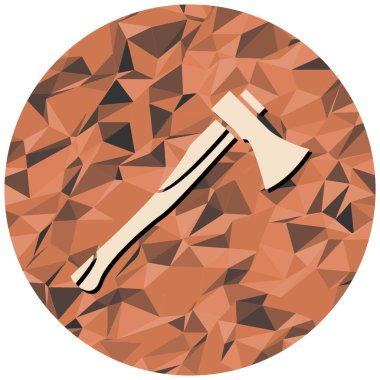 Balta simgesi. Web için çekiç vektör simgelerinin düz çizimi