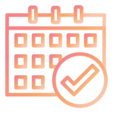 Planlamacı. Web simgesi basit illüstrasyon 