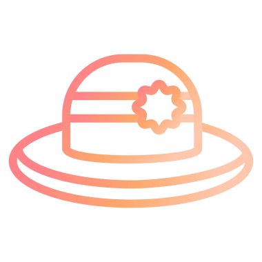 Güneş Şapkası. Web simgesi basit illüstrasyon