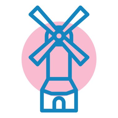 Yel değirmeni Web simgesi basit illüstrasyon