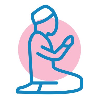 Dua et. Web simgesi vektör illüstrasyonu