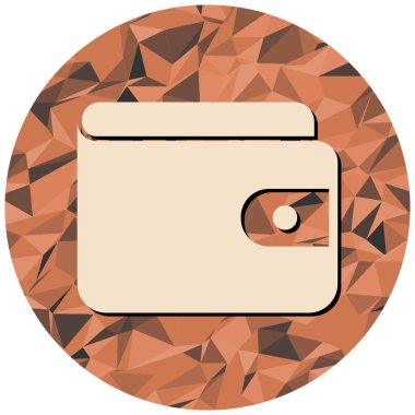 Cüzdan. Web simgesi basit illüstrasyon