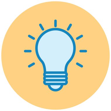 Ampul. Web simgesi basit illüstrasyon