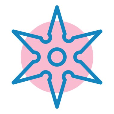 Kar tanesi. Web simgesi basit illüstrasyon