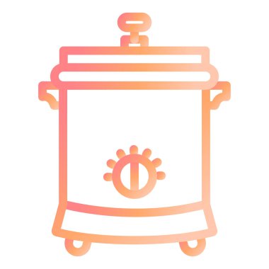 Bir kova simgesinin vektör illüstrasyonu