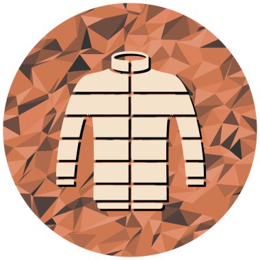 Kapüşonlu ikon. Web tasarımı için kıyafet vektör sembolünün düz çizimi