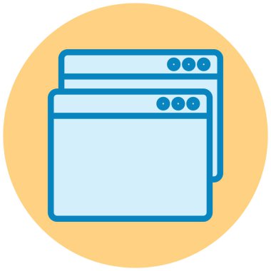 İnternet sitesi. Web simgesi basit illüstrasyon