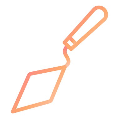 Trowel simgesi, vektör illüstrasyonu basit tasarım