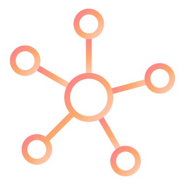 Molekül. Web simgesi basit tasarım