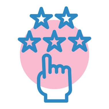 Moda biçimi izole edilmiş arkaplan yıldız simgesi