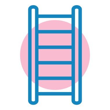 Merdiven. Web simgesi basit illüstrasyon